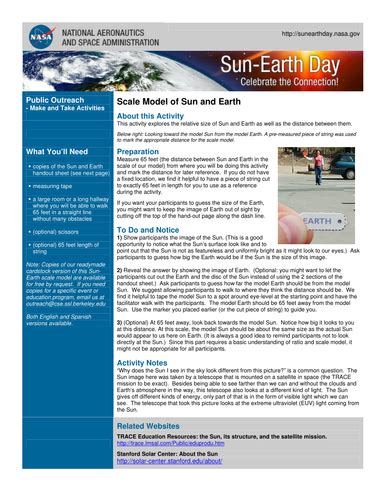 Scale Model of Sun and Earth | Teaching Resources