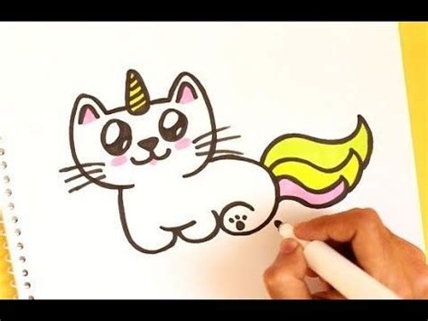 How To Draw A Cute UNICORN CAT | Unicorn cat, Unicorn drawing, Easy drawings