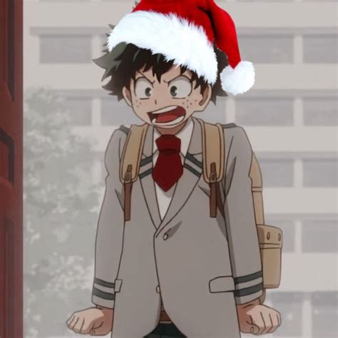 Christmas Deku pfp | Gorro de santa, Navideño