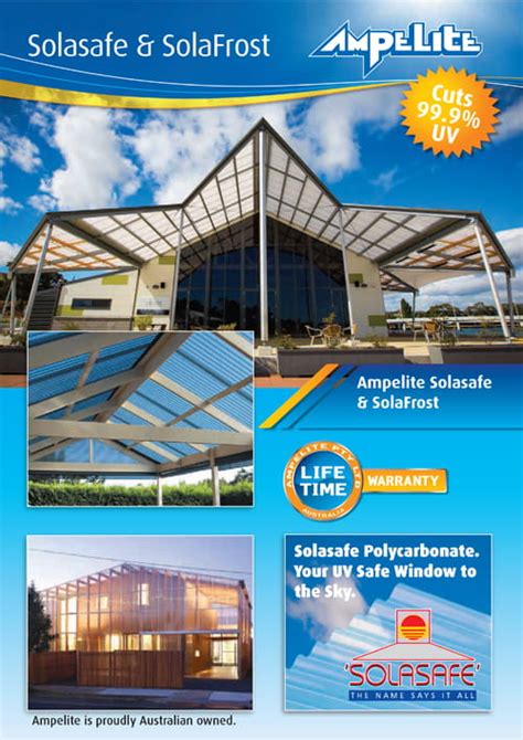 Ampelite Solasafe Level 1 Polycarbonate | Roofing Options Centre