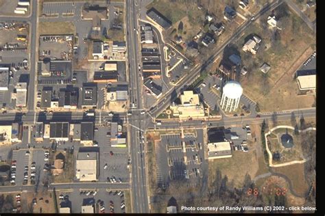 Downtown Conover, North Carolina from the air