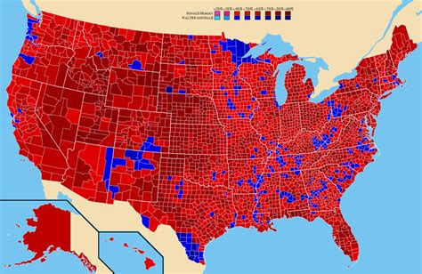 US Election results by county in 1984 - Maps on the Web