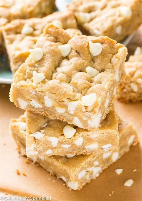 White Chocolate Blondies | Deliciously Sprinkled