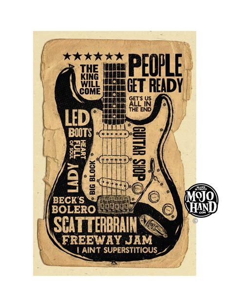 Jeff Beck - Guitar tribute Poster - MojoHand - Everything Blues™