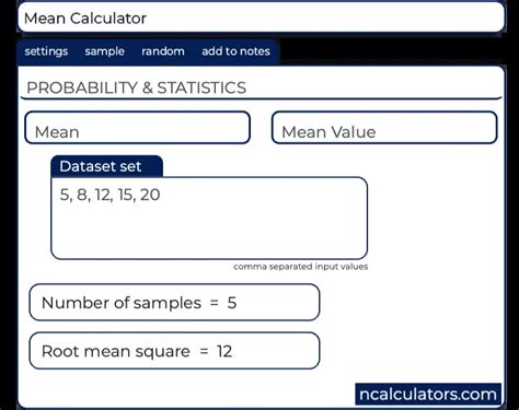 Arithmetic Mean or Average Calculator