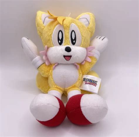 SONIC THE HEDGEHOG 25th anniversary Classic Tails Plush TOMY Shiny Metallic $60.00 - PicClick