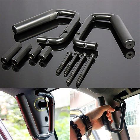 Black Grab Bar Front Grab Handle for Jeep Wrangler JK Sahara Sport ...