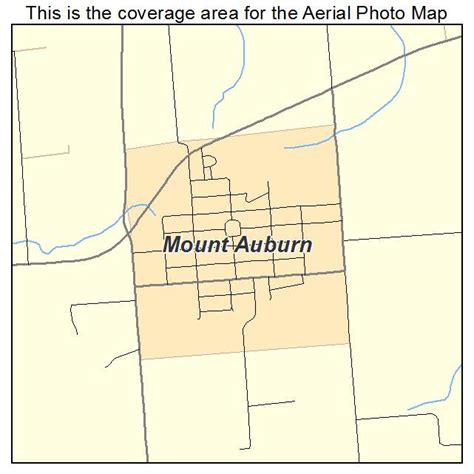 Aerial Photography Map of Mount Auburn, IL Illinois