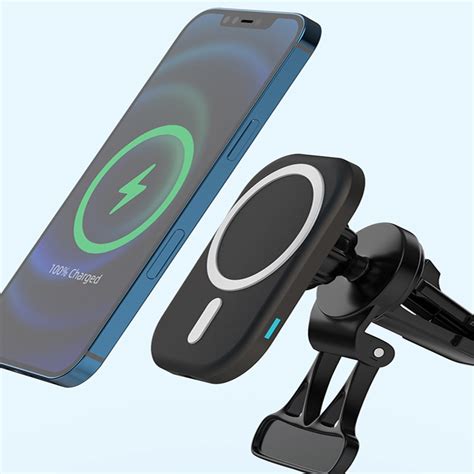 15w NEW Magnetic Car Wireless Charger Qi Fast Charging Mount Air Vent ...