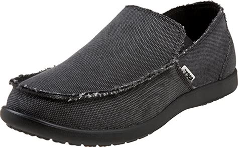 Amazon.com | Crocs Men's Santa Cruz Loafer, Black/Black, 4 D(M) US ...