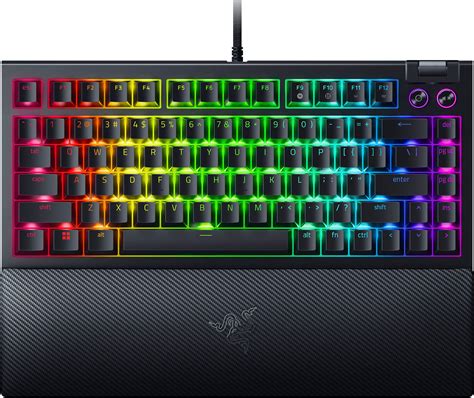 Razer BlackWidow V4 75% Wired Orange Switch Gaming Keyboard with Hot-Swappable Design Black RZ03 ...