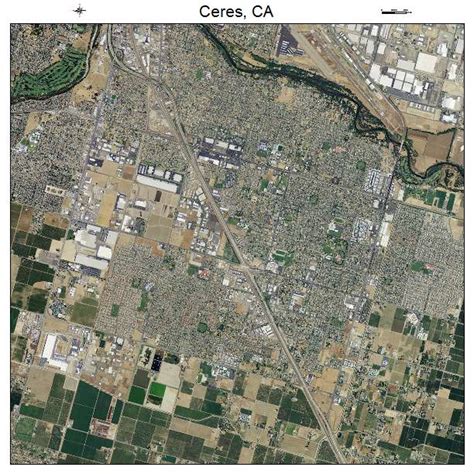 Aerial Photography Map of Ceres, CA California