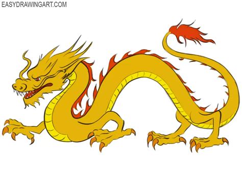 How to Draw a Chinese Dragon - Easy Drawing Art