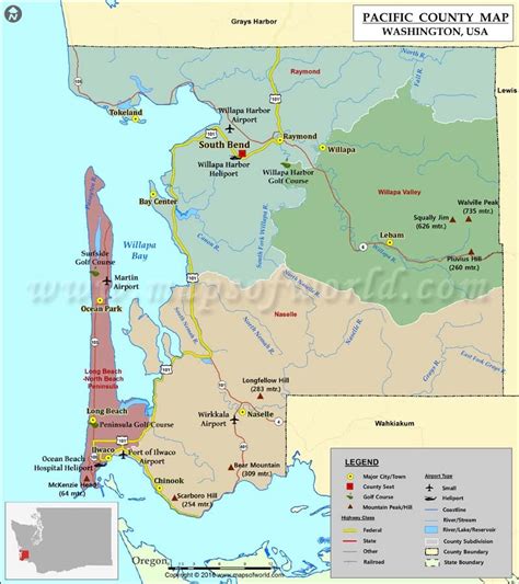 Pacific County Washington Map