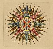 Stock Illustration of Antique Compass Rose (negative image) cmpas_07 - Search EPS Clipart ...