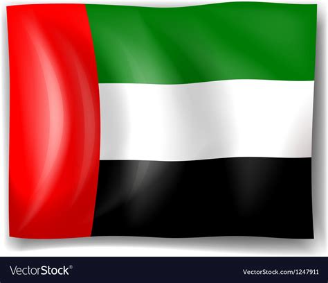 Flag of the united arab emirates Royalty Free Vector Image