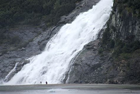 Mendenhall Glacier Nugget Falls Waterfall Photograph by Marilyn Wilson