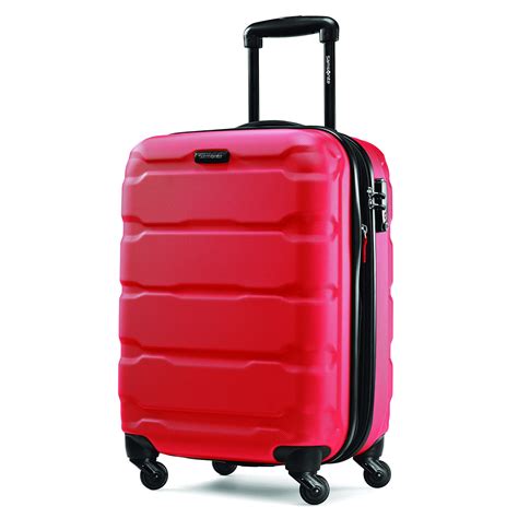 Samsonite Omni PC Hardside Expandable Luggage with Spinner Wheels, Carry-On 20-Inch, Red Carry ...