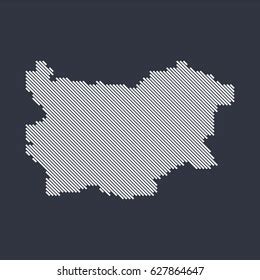 Bulgaria Country Map Made Angled White Stock Vector (Royalty Free) 627864647 | Shutterstock