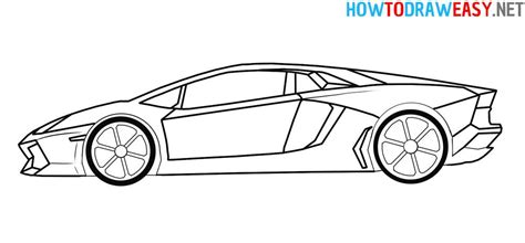 Lamborghini Drawing Outline