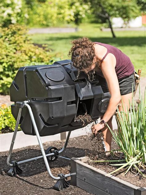 Rolling Composter - Dual Batch Compost Tumbler with Wheels