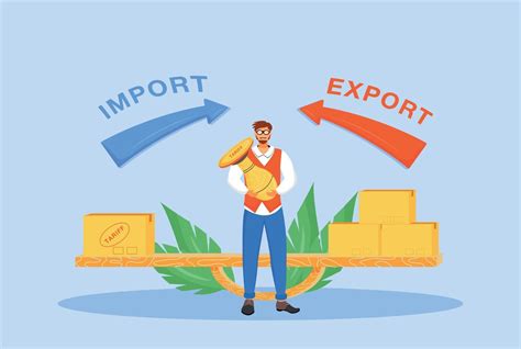 Import and export taxes flat concept vector illustration 2510873 Vector ...