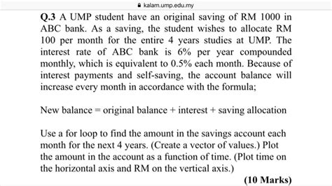 Solved kalam ump.edu.my Q.3 A UMP student have an original | Chegg.com