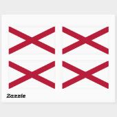 Alabama State Flag Rectangular Sticker | Zazzle