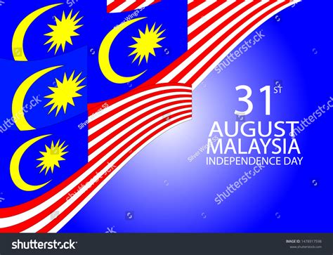 Vector Illustration Malaysia Flag Independence Day Stock Vector ...