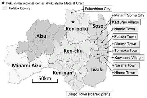 Fukushima Prefecture Fukushima Prefecture consists of 7 districts :... | Download Scientific Diagram