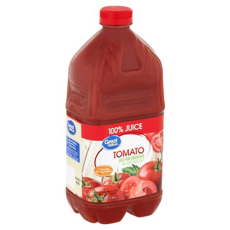 Great Value Tomato 100% Juice, 64 fl oz - Walmart.com - Walmart.com