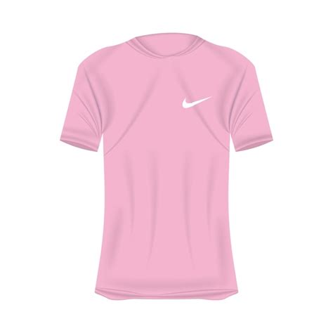 Premium Vector | Nike logo tshirt mockup in pink colors mockup of realistic shirt with short ...