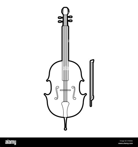 Violin icon, outline style Stock Vector Image & Art - Alamy