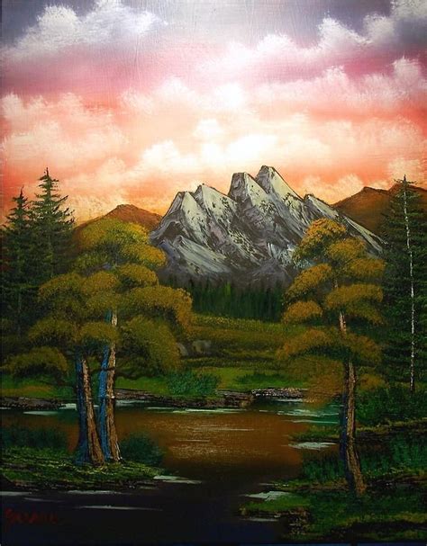 Mountain Scenery Painting at PaintingValley.com | Explore collection of ...