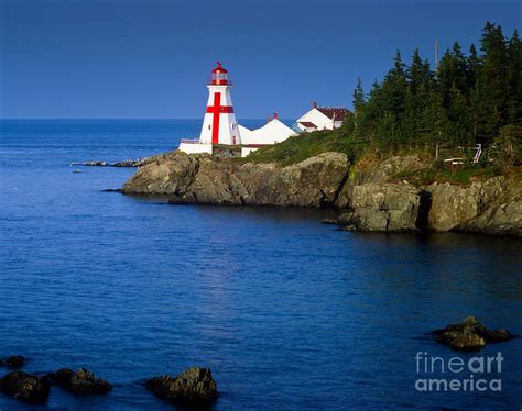 Head Harbour Lighthouse at sunset Photograph by Larry Knupp - Fine Art America