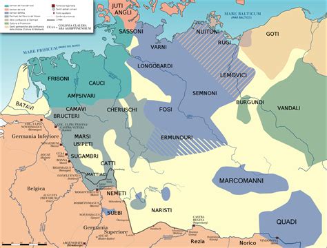 Germanic tribes map | Oude kaarten, Antieke kaarten, Cartografie