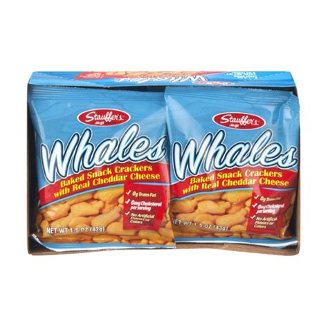 Save on Stauffer's Whales Baked Snack Crackers Cheddar Cheese - 6 pk Order Online Delivery | GIANT