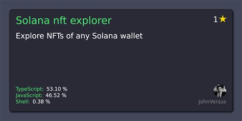 GitHub - JohnVersus/solana-nft-explorer: Explore NFTs of any Solana wallet