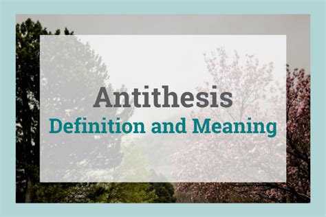 Antithesis - Writing Techniques