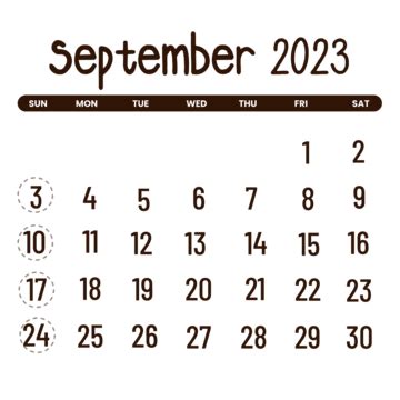 September 2023 Monthly Planner Calendar, September 2023, Calendar, Monthly Planner PNG and ...