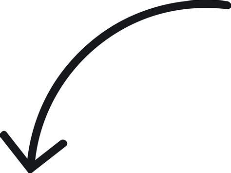 Cute Curved Arrow SVG