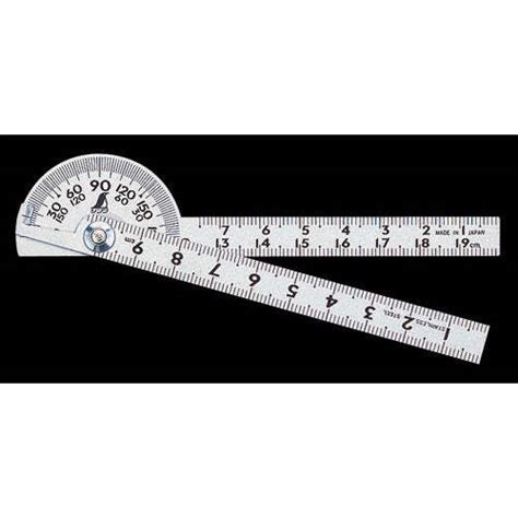 Shinwa Mini Protractor Hard Chrome Finish - Ï†40 10 cm | tools.com