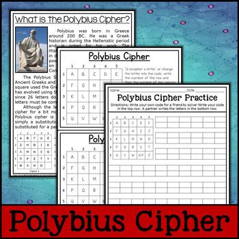 Polybius Cipher | Distance Learning by Katie Stokes | TpT