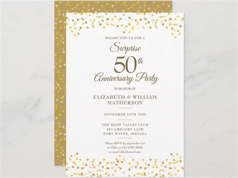 Handmade Products Elegant Anniversary Invitations Formal Anniversary ...