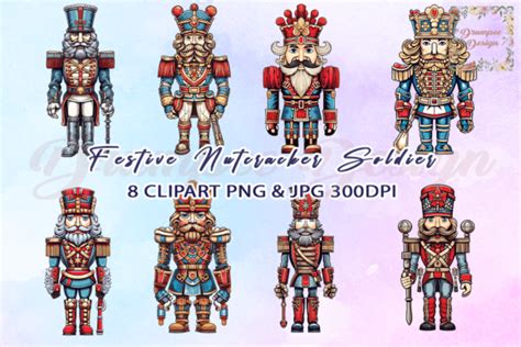 Festive Nutcracker Soldier Clipart Graphic by Drumpee Design · Creative ...