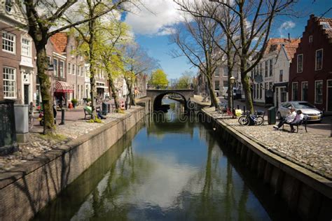 An Edam canal scene editorial photography. Image of holland - 113645332