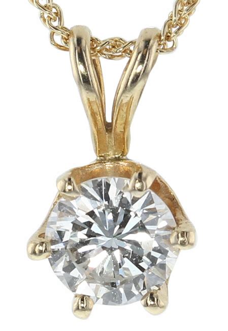 Vintage Diamond Solitaire Pendant - Mardon Jewelers