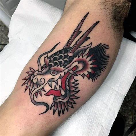 50 Traditional Dragon Tattoo Designs for Men [2024 Guide] | Dragon tattoo arm, Red dragon tattoo ...