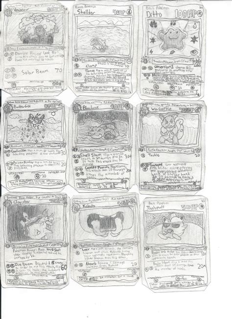 Hand-drawn Pokemon cards by mfgravesjr on DeviantArt