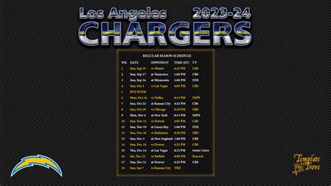 Chargers Schedule 2024 Video - Daile Dulcine